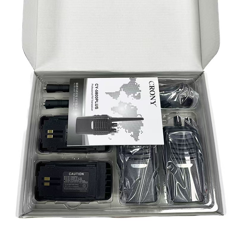 CRONY CY-5800 7W Walkie Talkie 2 Pack, 6–10KM Long Range Two-Way Radio for Outdoor Camping, Hiking & Desert