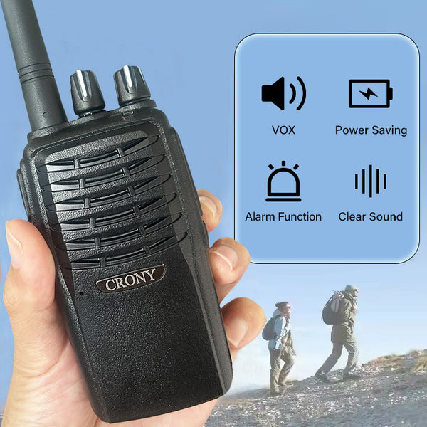 CRONY CY-5800 7W Walkie Talkie 2 Pack, 6–10KM Long Range Two-Way Radio for Outdoor Camping, Hiking & Desert