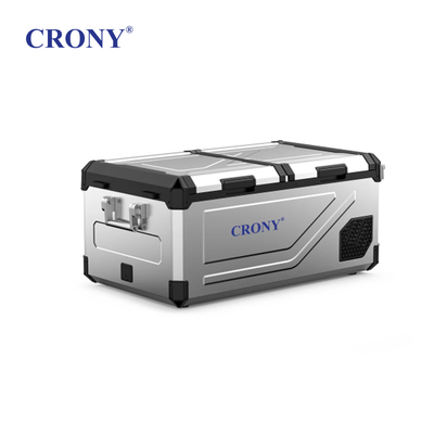 CRONY M75 Portable Car Refrigerator Freezer, 75L Dual Zone Electric Cooler, AC/DC 12V/24V Car Fridge, -20°C to 20°C Temperature Range, Dual Temperature Control, Dual USB & DC Ports, LED Control Panel, Portable Handle, Car Battery Protection**