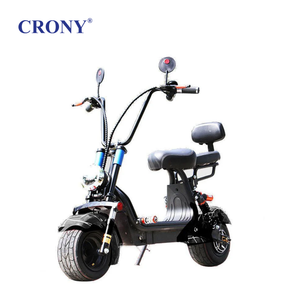CRONY Small Harley two seat big tires with BT  1000w high power two wheels adult electric scooter Electric Motorcycle Black Spider