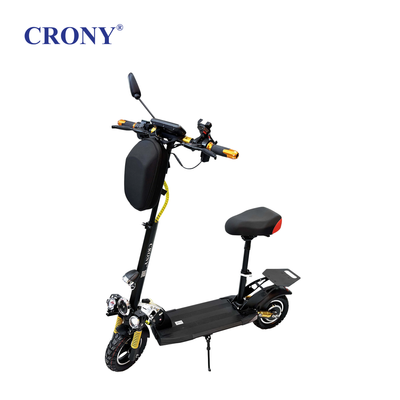 CRONY V10+ PRO Electric Scooter – 1500W Motor, 48V 13Ah Battery, Up to 68 KM/H Speed, 25–35 KM Range, 10-Inch Off-Road Tires, Front & Rear Suspension, Foldable Aluminum Frame, Triple LED Headlights, Bluetooth Speaker, Phone Holder & Rearview Mirrors
