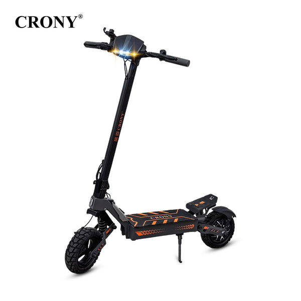 CRONY F1 Dual Suspension Electric Scooter with APP, 1-Year Scooter Warranty & 3-Month Battery, Controller & Accelerator Warranty, 1500W Motor, 48V 18.2Ah Battery, 40–75KM/H Speed, Up to 55KM Range, 10" Off-Road Tires