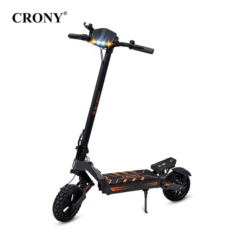 CRONY F1 Dual Suspension Electric Scooter with APP, 1-Year Scooter Warranty &amp; 3-Month Battery, Controller &amp; Accelerator Warranty, 1500W Motor, 48V 18.2Ah Battery, 40–75KM/H Speed, Up to 55KM Range, 10" Off-Road Tires