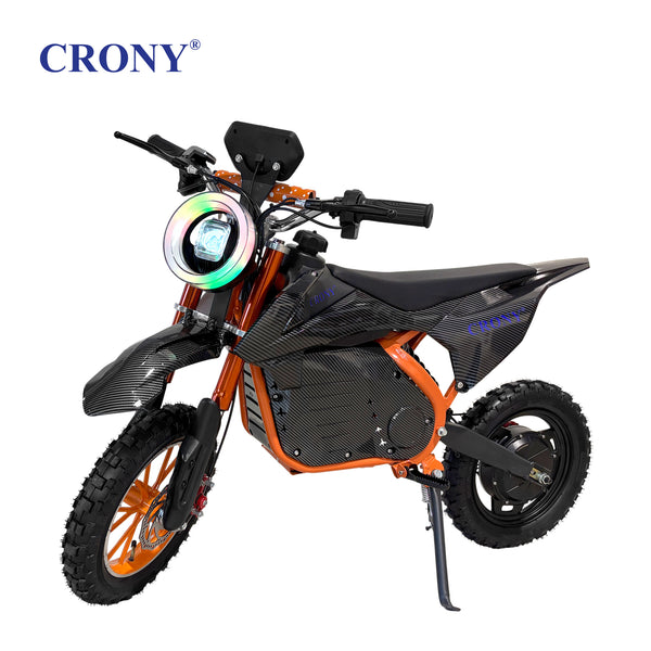 CRONY-09 Electric Dirt Bike 350W Motor, 36V 12Ah Battery, 14 Inch Off-Road Tires, Up to 36KM/H Speed, LCD Display, LED Headlight, Bluetooth Speaker, Electric Motorcycle for Outdoor Riding, Durable Design, 1 Year Motor Warranty