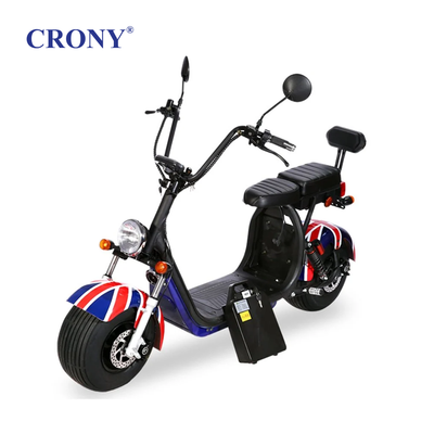 Crony X3 BIG HARLEY+LI-ion battery+BT+double seat UK Word Flag 1500W 2wheel Electric Motorcycle National flag