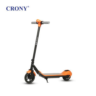 CRONY ZL-E7 Orange Kids Foldable Lightweight Electric Scooter with LED Display, 110W Motor, Aluminum Alloy Body, Step Lights, 10-14KM/H Speed, 5-8KM Driving Range, 60kg Max Load, Vacuum Tires, for Work, School And Grocery Shopping