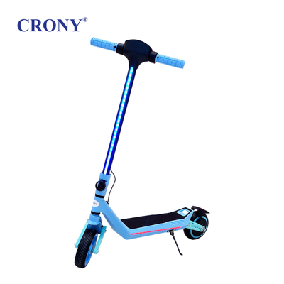 CRONY E72 Dual-Shock Electric Scooter for Kids, Blue, 150W Motor, 24V 2.6Ah Battery, 8-12KM/H Speed, 5-10KM Range, Front & Rear Suspension, LED Display, Easy Folding, 1 Year Motor Warranty