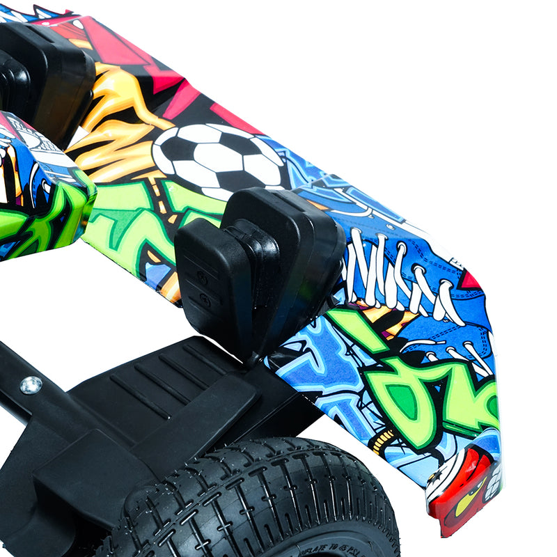 CRONY JL001-04 Kids Electric 4-Wheel Go-Kart Hand Brakes LED Light Wheels Electric Amusement Kart 250W Motor 15-20KM/H Speed Max Loading Weight 65KG Range 8-10KM(Street Dance)