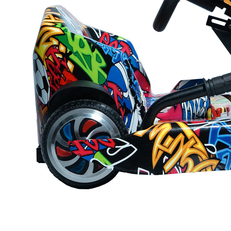 CRONY JL001-04 Kids Electric 4-Wheel Go-Kart Hand Brakes LED Light Wheels Electric Amusement Kart 250W Motor 15-20KM/H Speed Max Loading Weight 65KG Range 8-10KM(Street Dance)