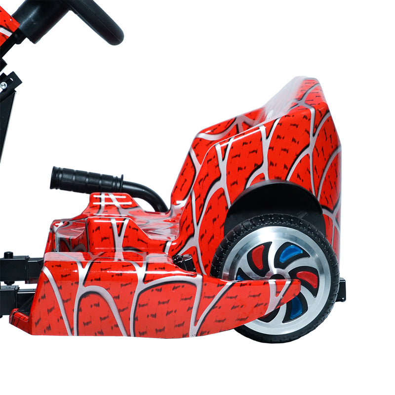CRONY JL001-04  Kids Electric 4-Wheel Go-Kart Hand Brakes LED Light Wheels Electric Amusement Kart 250W Motor 15-20KM/H Speed Max Loading Weight 65KG Range 8-10KM( Red Spider)