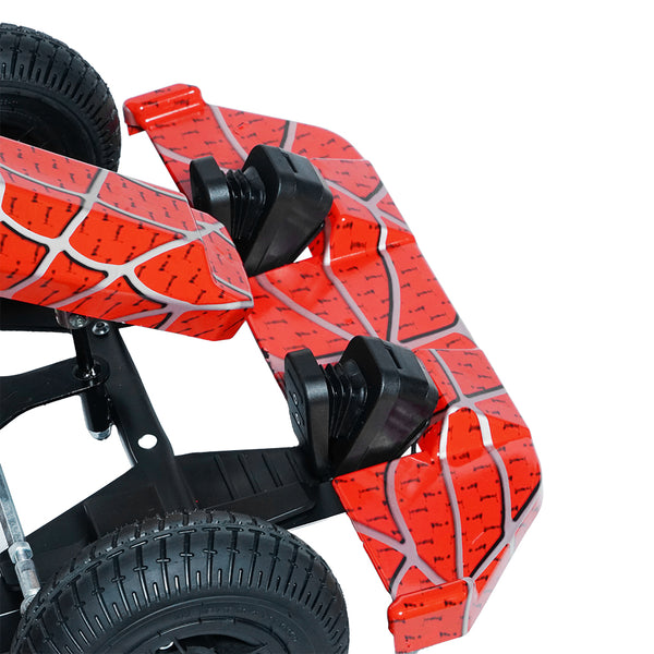 CRONY JL001-04  Kids Electric 4-Wheel Go-Kart Hand Brakes LED Light Wheels Electric Amusement Kart 250W Motor 15-20KM/H Speed Max Loading Weight 65KG Range 8-10KM( Red Spider)