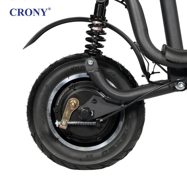 CRONY JL005-02 Small Harley Electric Bicycle Folding Electric Scooter  2 Wheels Electric Motorcycle with Basket
