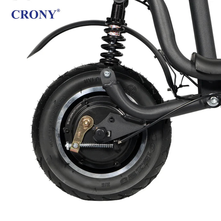 CRONY JL005-02 Small Harley Electric Bicycle Folding Electric Scooter  2 Wheels Electric Motorcycle with Basket