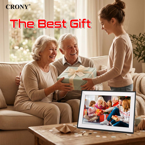 Crony JT101F-102 10.1 Ineh wIFI Digitsl Photo Frame Bring your memories to life with this 10.1 Inch Android WiFi Cloud Digital Photo Frame (16GB Memory)