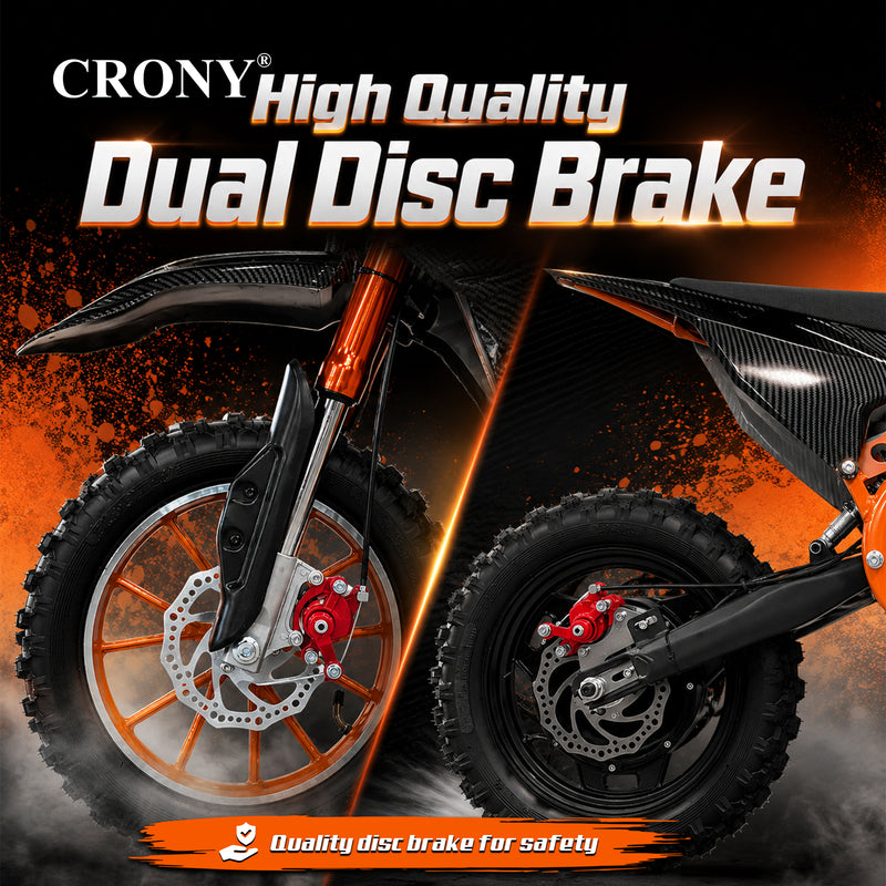 CRONY-09 Electric Dirt Bike 350W Motor, 36V 12Ah Battery, 14 Inch Off-Road Tires, Up to 36KM/H Speed, LCD Display, LED Headlight, Bluetooth Speaker, Electric Motorcycle for Outdoor Riding, Durable Design, 1 Year Motor Warranty