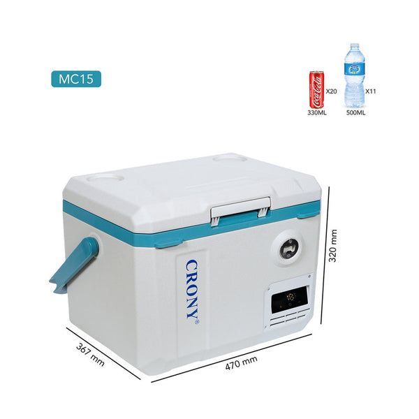 CRONY MC15 Car Refrigerator 15L/DC/AC  LED Display Tie Down Slots