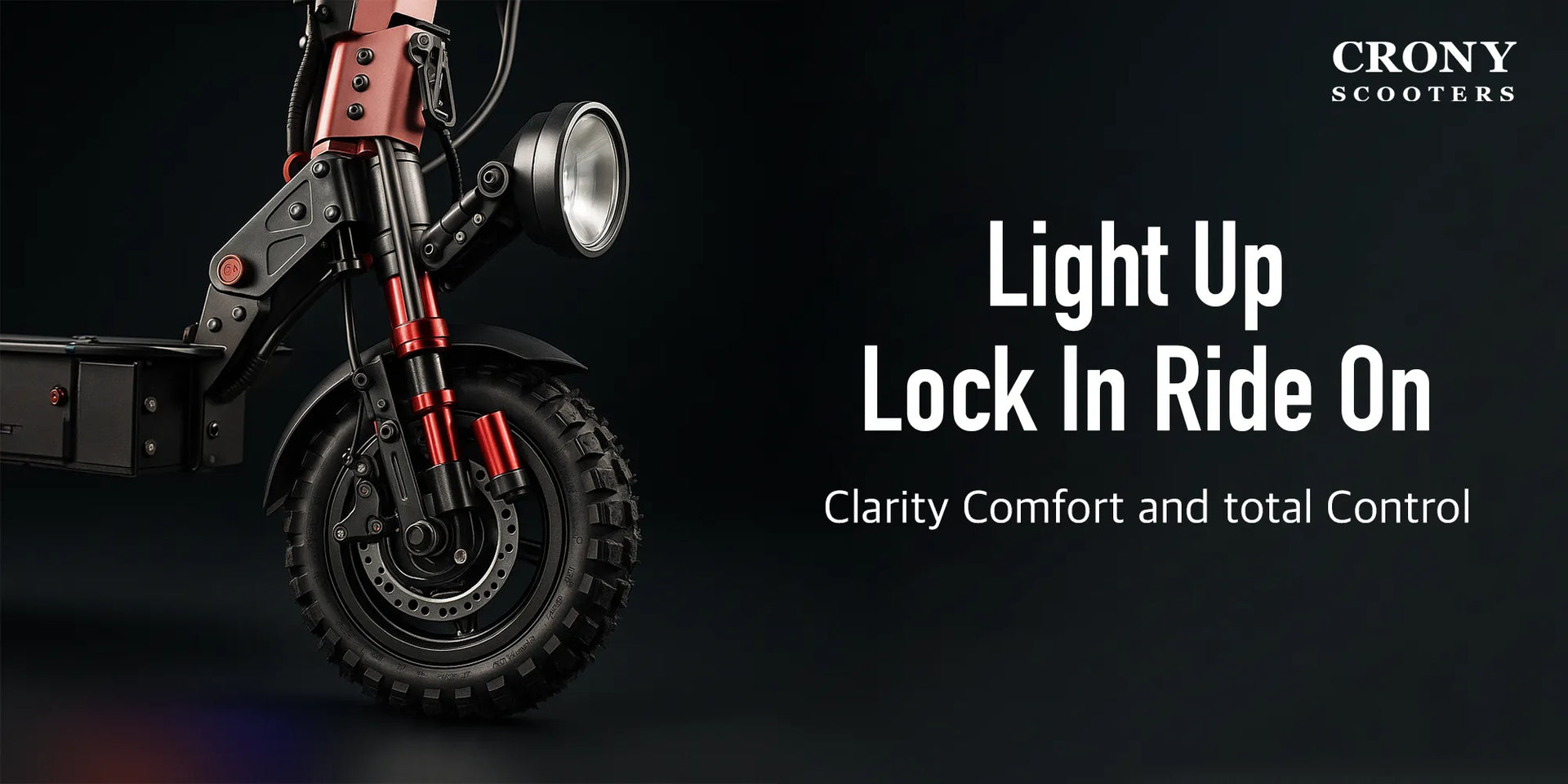 CRONY MK-11 Off Road Dual Motor 4000Wx2 Electric Scooter Big LCD Display Speed upto DiscBrake Front/Rear - Hero Banner 3