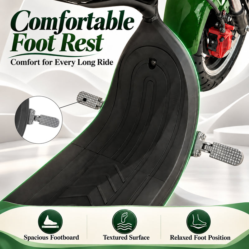 CRONY NEW X1 Harley Electrocar car With BT Speaker Electrocar car Citycoco Fat Tire Electric Motorcycle Green