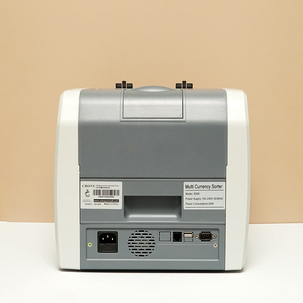 CRONY S200 High-Speed Smart Bill Counter 1000 Notes/Min Built-in Thermal Printer Touch Screen Banknote Verifiers
