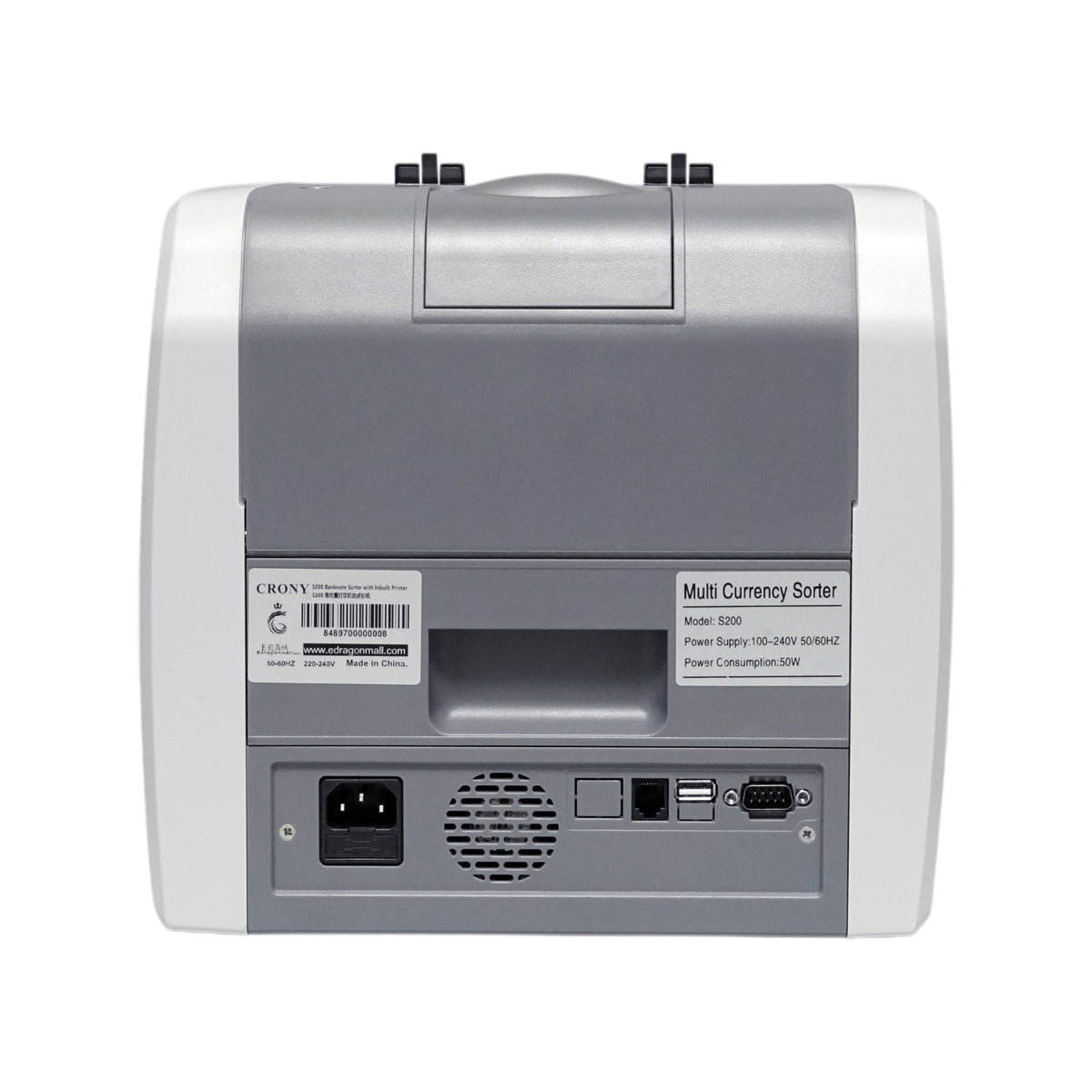 CRONY S200 High-Speed Smart Bill Counter 1000 Notes/Min Built-in Thermal Printer Touch Screen Banknote Verifiers