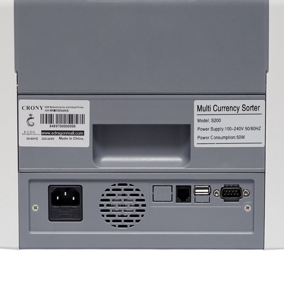 CRONY S200 High-Speed Smart Bill Counter 1000 Notes/Min Built-in Thermal Printer Touch Screen Banknote Verifiers