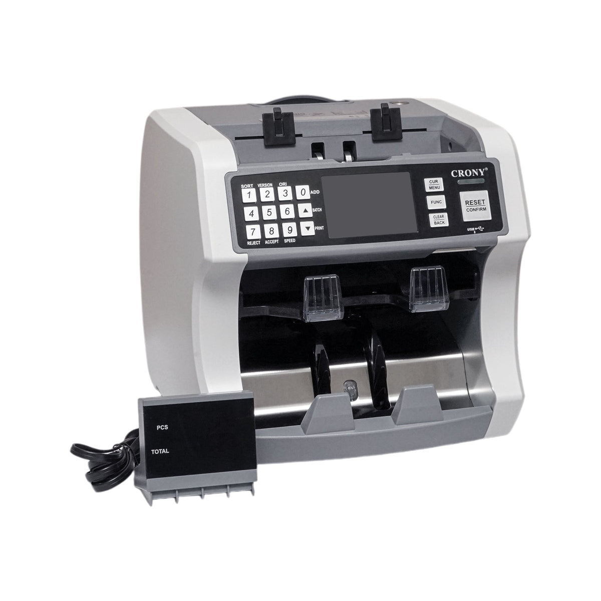 CRONY S200 High-Speed Smart Bill Counter 1000 Notes/Min Built-in Thermal Printer Touch Screen Banknote Verifiers