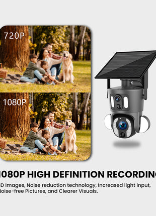 CRONY SD3210 Solar PTZ Wireless Dual Lens 10X Zoom Camera