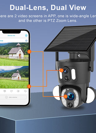 CRONY SD3210 Solar PTZ Wireless Dual Lens 10X Zoom Camera