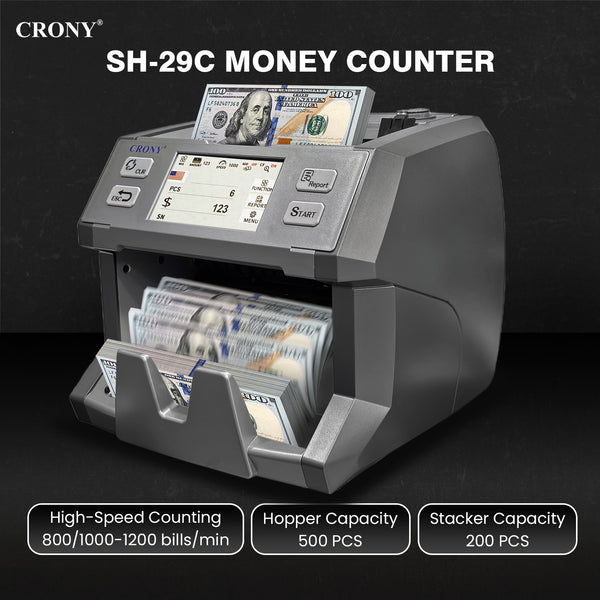 CRONY SH-29C Multi Currency Mix Value Money sorte with UV MG MT IR Detection 800 1000 1200 pcs/min  No reviews  |