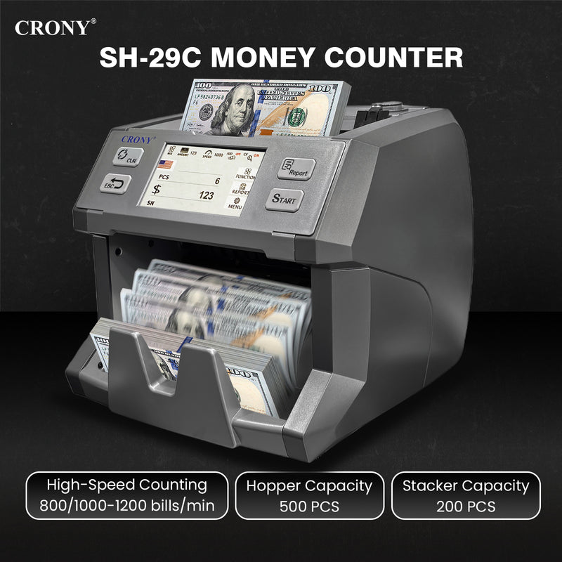 CRONY SH-29C Multi Currency Mix Value Money sorte with UV MG MT IR Detection 800 1000 1200 pcs/min  No reviews  |