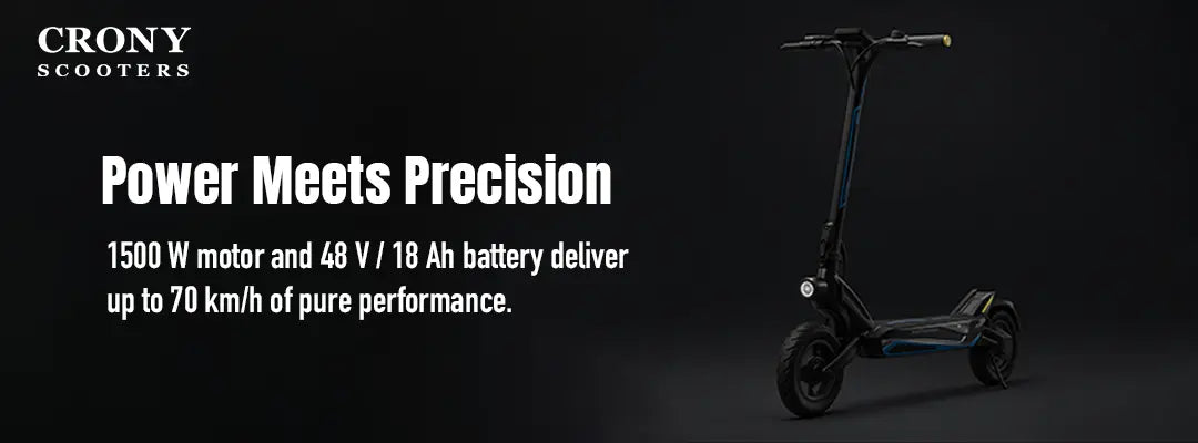 Crony T2 – Dual Suspension Electric Scooter - Hero Banner 1