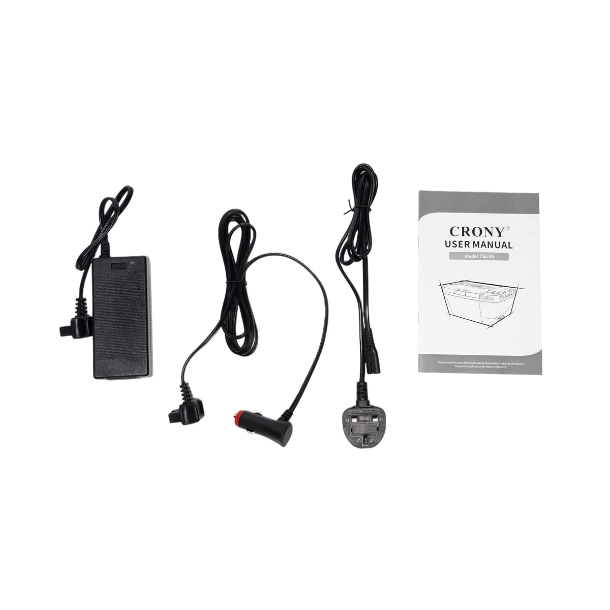 CRONY TSL35 35L Portable Car Refrigerator LED Display Low Noise Durable for 12V 24V and Home Use