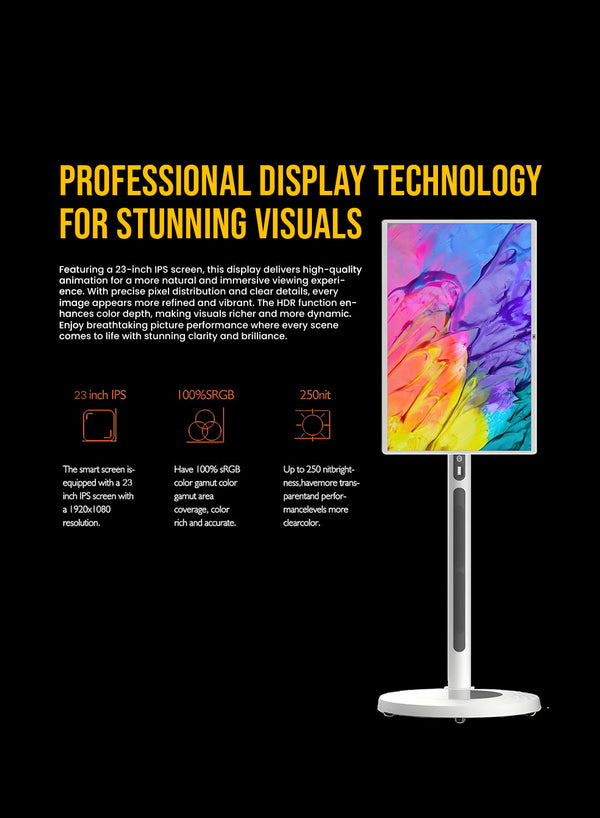 CRONY TX32-1 mobile display 32 Inch Wheeled Portable Monitor with Touc ...