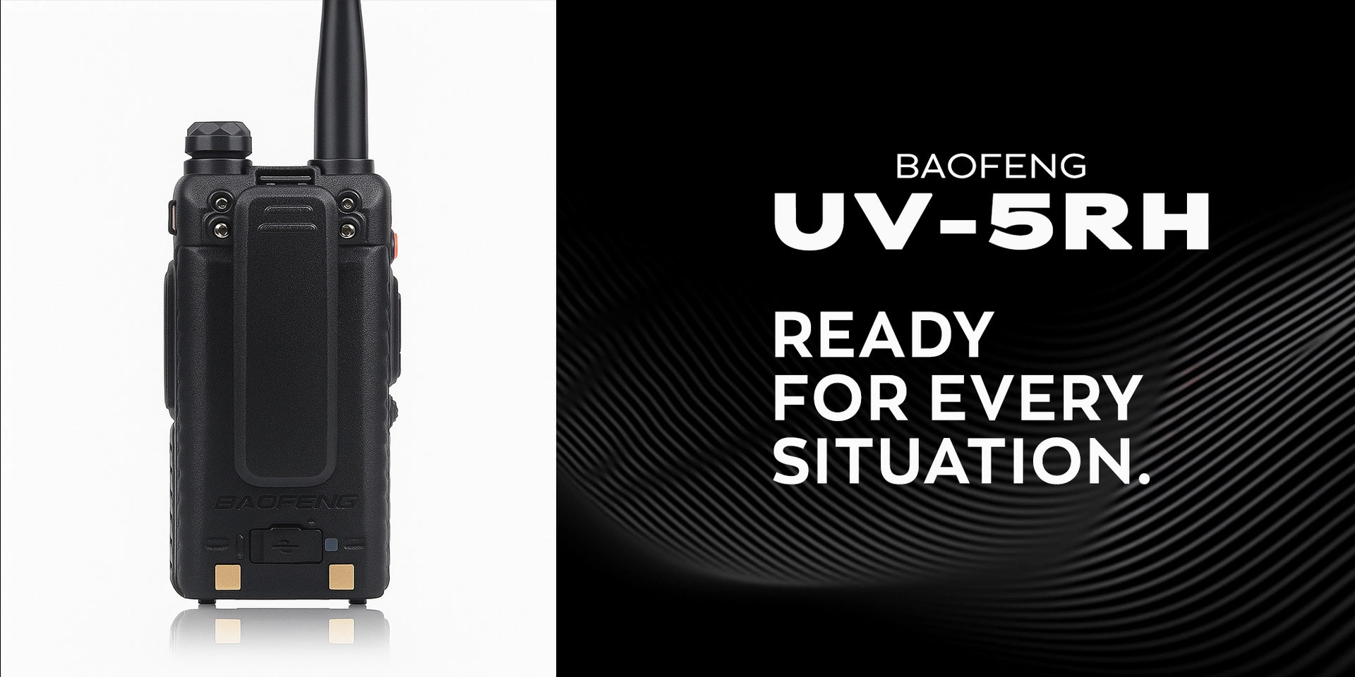 Baofeng UV-5RH 7W UHF (400-480MHz) VHF (136-174MHz) Tri-Bands 999Ch Frequency Search Weather Forecast FM Walkie Talkie - Hero Banner 2