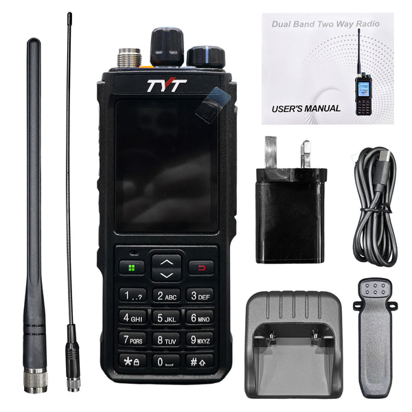 CRONY UVL-15W Dual Band Two-Way Radio, 15W UHF/VHF Walkie Talkie, 10-15KM Long Range, 3800mAh Battery, 2.4" LCD Display, Bluetooth, GPS, FM Radio, NOAA, AI VOX, Cross-Band Repeater