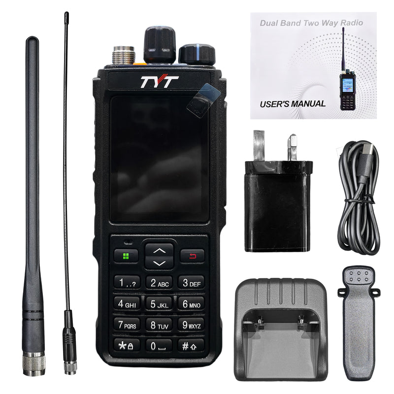 CRONY UVL-15W Dual Band Two-Way Radio, 15W UHF/VHF Walkie Talkie, 10-15KM Long Range, 3800mAh Battery, 2.4" LCD Display, Bluetooth, GPS, FM Radio, NOAA, AI VOX, Cross-Band Repeater