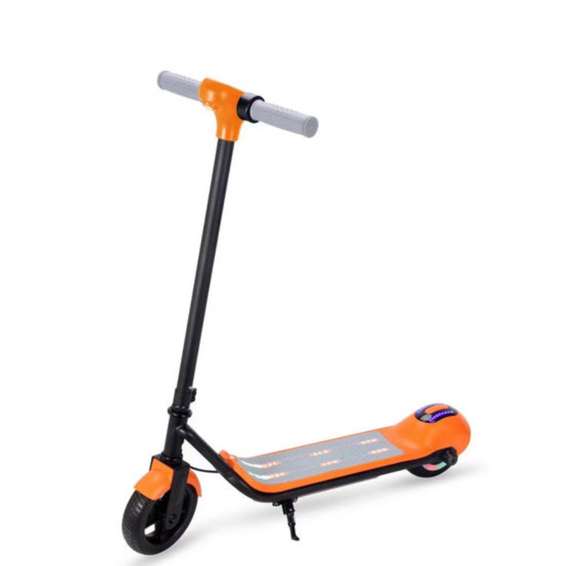 CRONY ZL-E7 Orang Kids Foldable Lightweight Electric Scooter with LED Display, 110W Motor, Aluminum Alloy Body, Step Lights, 10-14KM/H Speed, 5-8KM Driving Range, 60kg Max Load, Vacuum Tires, for Work, School And Grocery Shopping