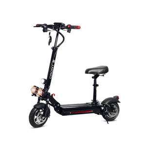 CRONY V10 Big Display+Seat Electric Scooter 1200W Motor 48V/14AH Battery 25-35KM Range Disc Brakes Front/Rear Suspension