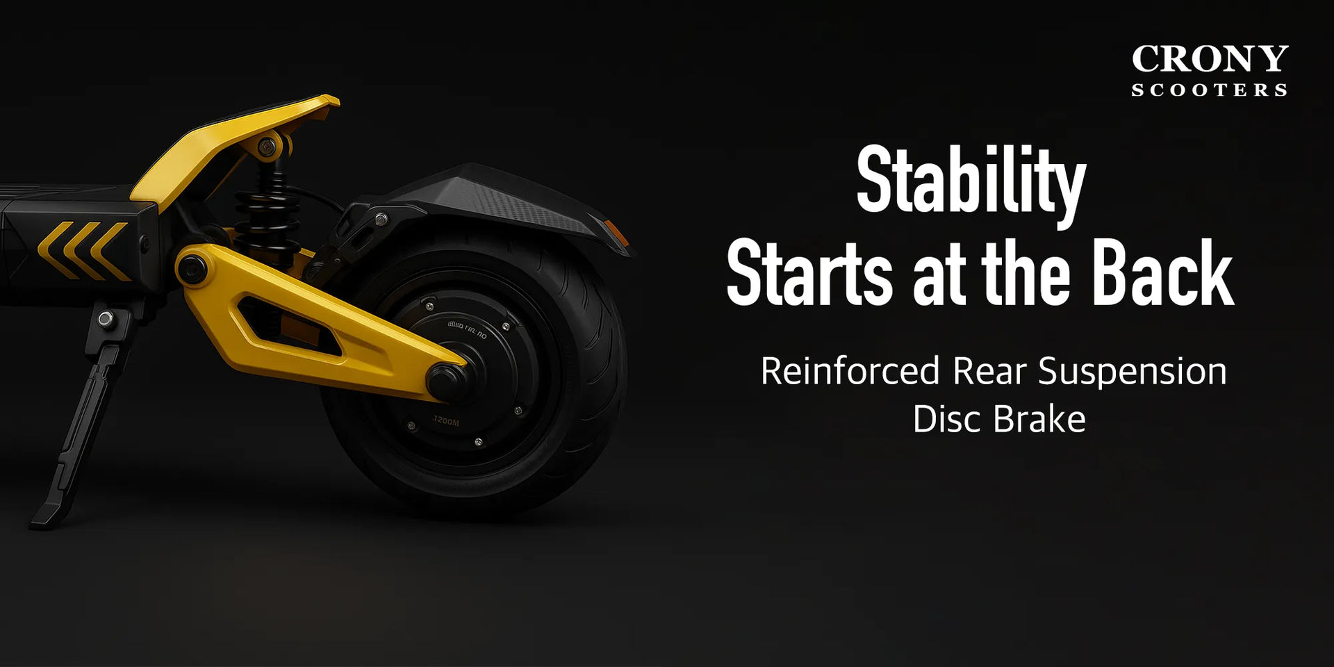 CRONY V8 Electric Scooter 1600W x2 Motors 60V/26AH Battery 40-80KM Range Disc Brakes Front/Rear Suspension Detachable Battery - Hero Banner 3