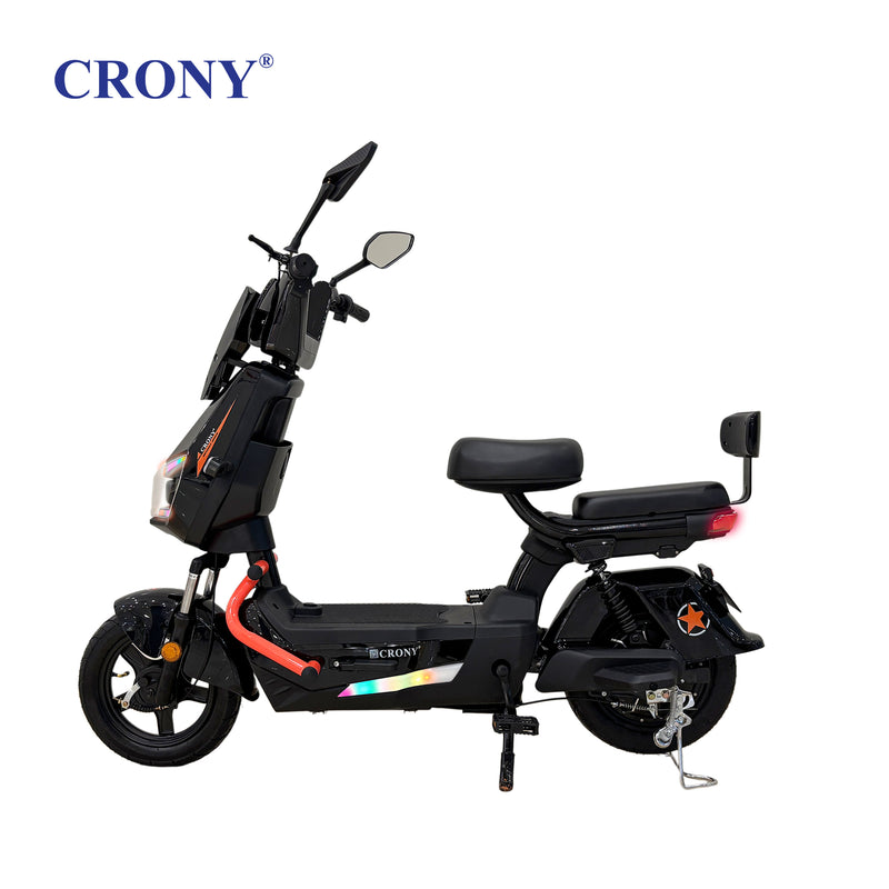 The CRONY W12 Great Wall Cannon is a practical and durable electric scooter designed for adult passenger transport. Powered by a 500W brushless motor