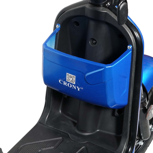 CRONY W8 Golden Eagle Electric Bike, Blue, 350W Rear Hub Motor, 48V 12Ah/20Ah Battery, 40 km/h Top Speed, 31–60 km Range, 14-Inch Wheels, 3-Speed, Front Drum & Rear Locking Brake, Long-Range Electric City Bike