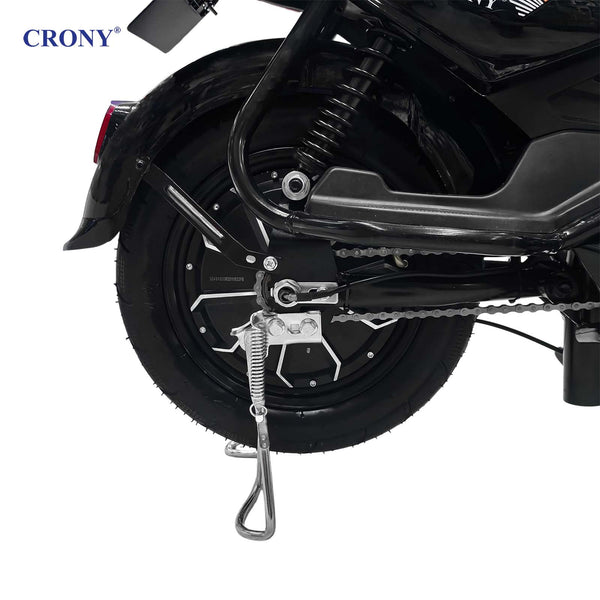 CRONY W8 Golden Eagle Electric Bike, Black, 350W Rear Hub Motor, 48V 12Ah/20Ah Battery, 40 km/h Top Speed, 31–60 km Range, 14-Inch Wheels, 3-Speed, Front Drum & Rear Locking Brake, Long-Range Electric City Bike