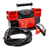 CRONY 12V Heavy-Duty Dual Cylinder Air Compressor, 150 PSI Portable Air Pump, 300 L/min Air Flow, 60mm × 2 Cylinders, Digital Pressure Gauge, Auto-Stop Function, Overload & Over-Temperature Protection, 8m Rubber Air Hose
