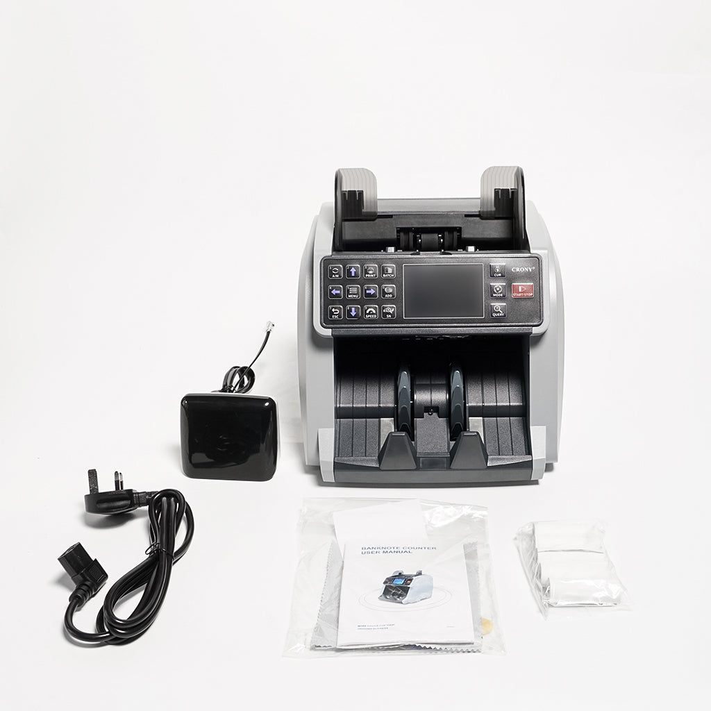 CRONY High-Efficiency Multifunctional Bill Counter WRM-995 with Serial Number Recognition and High-Speed Counting Banknote Verifiers
