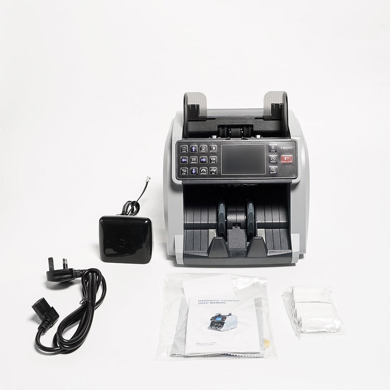 CRONY High-Efficiency Multifunctional Bill Counter WRM-995 with Serial Number Recognition and High-Speed Counting Banknote Verifiers