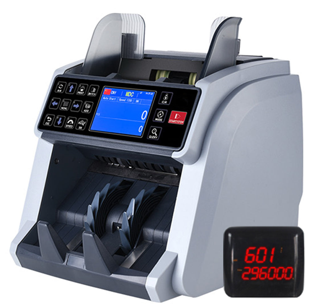 CRONY High-Efficiency Multifunctional Bill Counter WRM-995 with Serial Number Recognition and High-Speed Counting Banknote Verifiers