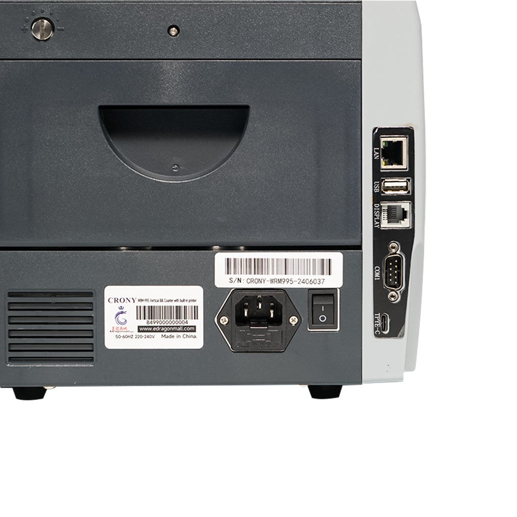 CRONY High-Efficiency Multifunctional Bill Counter WRM-995 with Serial Number Recognition and High-Speed Counting Banknote Verifiers