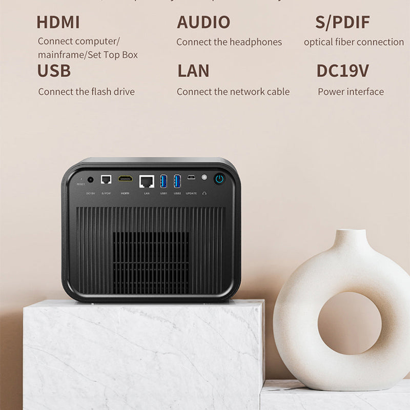 CRONY X5 4K 3D Projector with KTV BT speaker Smart Projector 1600ANSI Lumens 1080P FHD Portbale Home Theater Global Version Bluetooth MEMC RGB-LED Outdoor Beamer