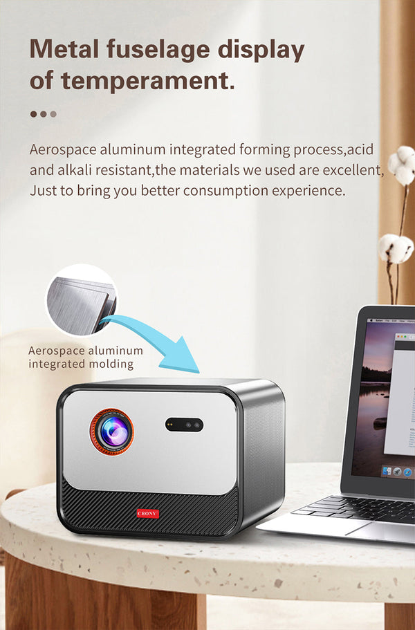 CRONY X5 4K 3D Projector with KTV BT speaker Smart Projector 1600ANSI Lumens 1080P FHD Portbale Home Theater Global Version Bluetooth MEMC RGB-LED Outdoor Beamer