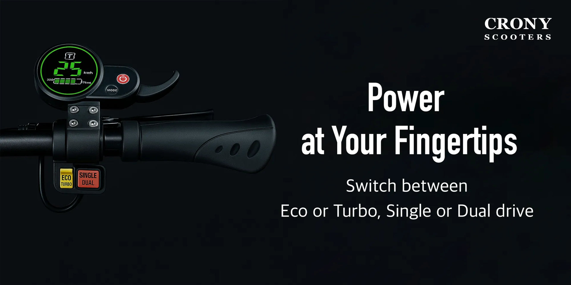 CRONY X7 Electric Scooter 5000Wx2 Motors 72V/50AH Battery 80-190KM Range Disc Brakes Front/Rear Suspension High configuration Dual Motor E-Scooter - Hero Banner 4